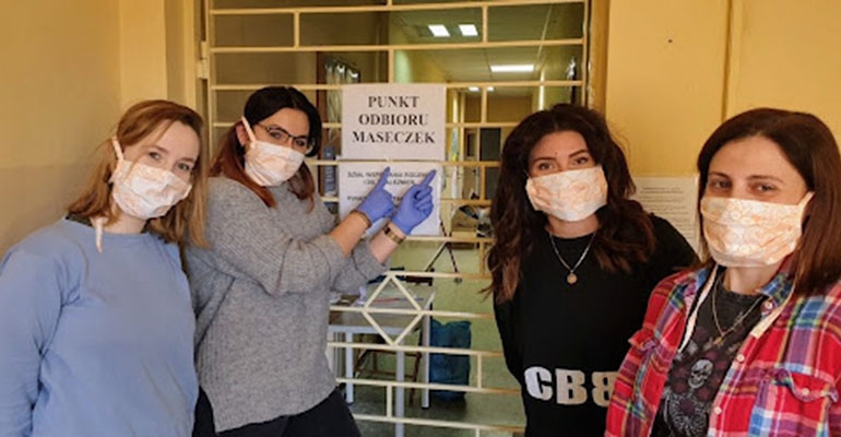maseczki trafiły m.in. do Krakowa, Biłgoraja, Pleszewa, Koźmina, Jarocin, Ostrowa