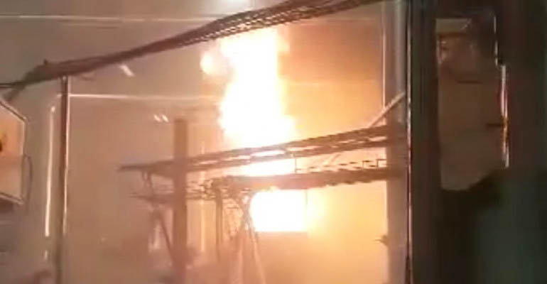 Pożar hali zaworów MAHLE