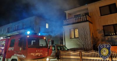 Zapaliła się sadza w kominie