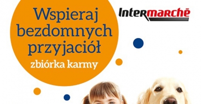 W Intermarche zbierają karmę dla bezdomnych zwierząt