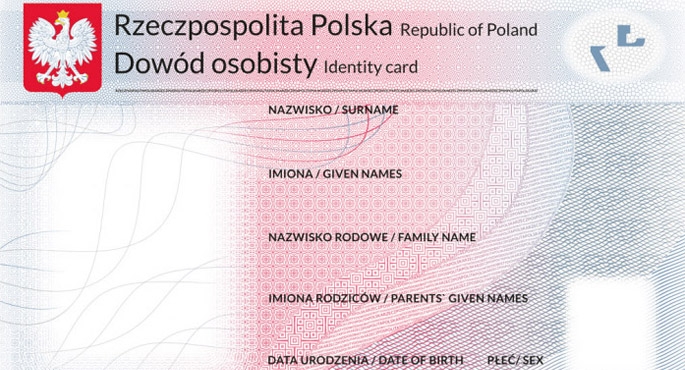 Wzór nowego dowodu osobistego