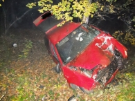 Uderzył w drzewo osobówką