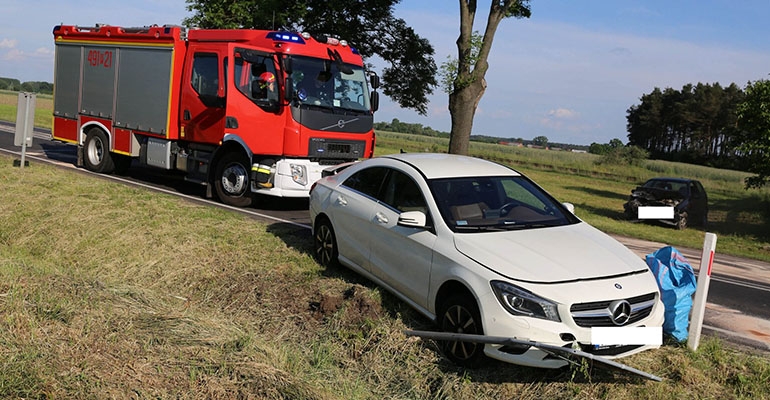 Kolizja trzech pojazdów