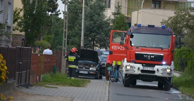 Ogień w samochodzie