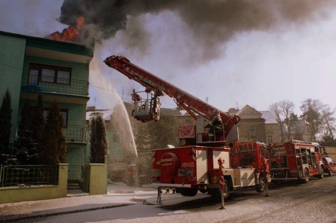 Pożar przy ul. Kołłątaja 