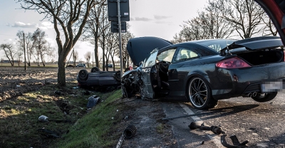 Zderzenie osobówek w Dymaszu