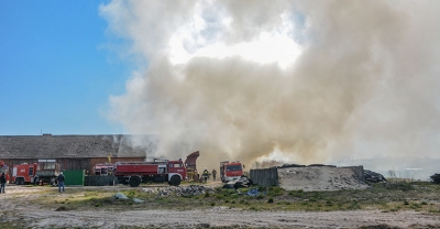 Pożar budynku gospodarczego