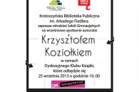 Spotkanie z Krzysztofem Koziołkiem