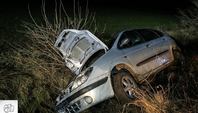 Pijany kierowca w rowie[PILNE]