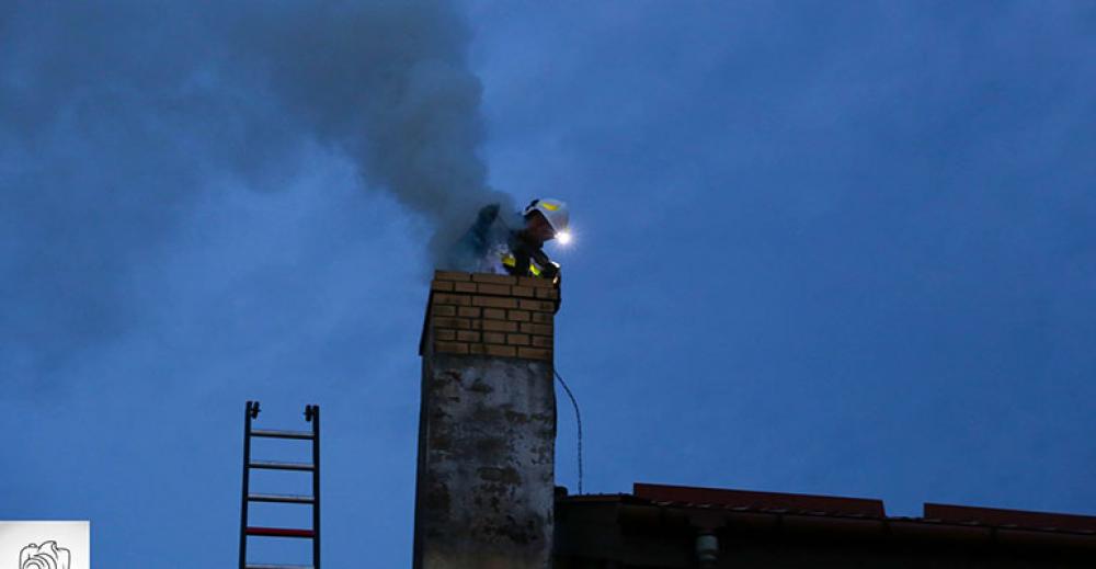 Pożar w kominie