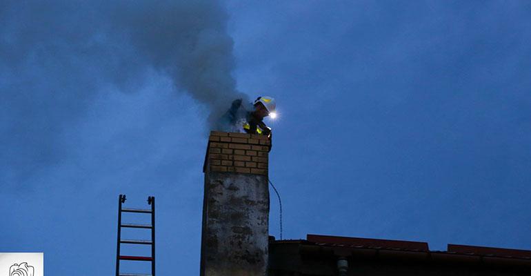 Pożar w kominie