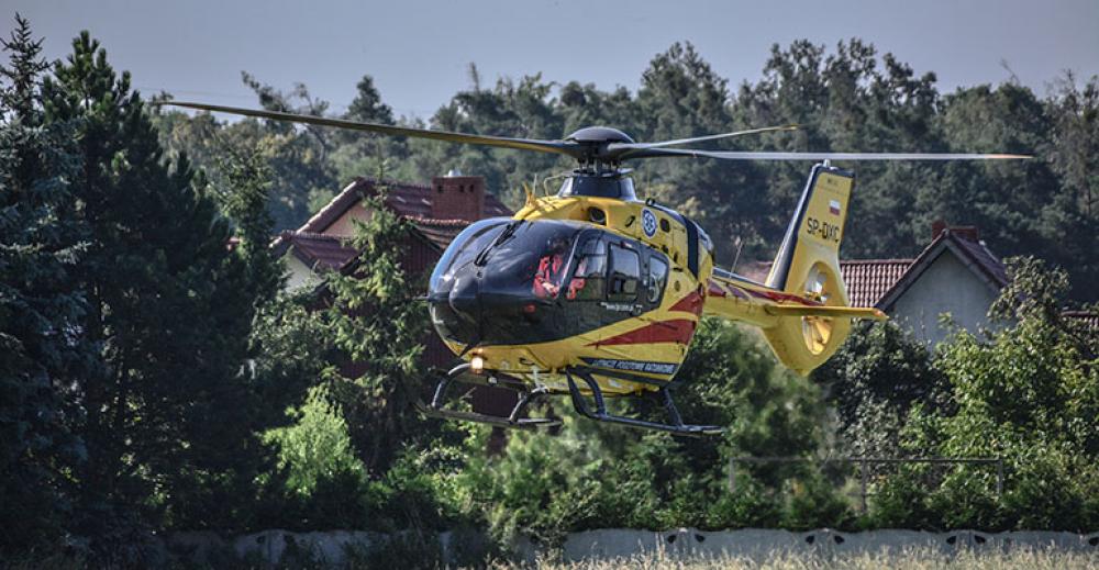 Śmigłowiec lądował na rynku