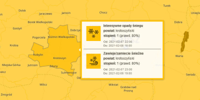 Śnieg, zawieje i mróz – IMGW ostrzega mieszkańców Wielkopolski