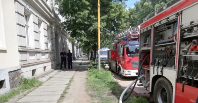Pożar kamienicy na alejach