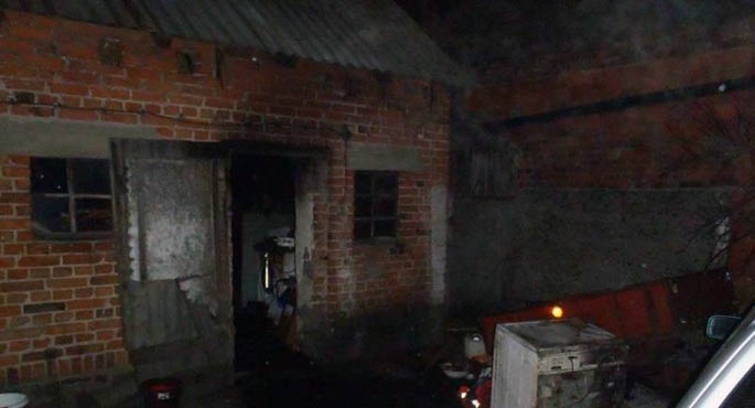 Pożar kotłowni w Wykach