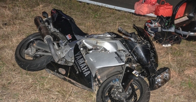 Motocyklista uderzył w sarnę[gallery]