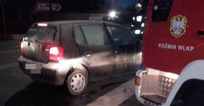 Stłuczka na skrzyżowaniu