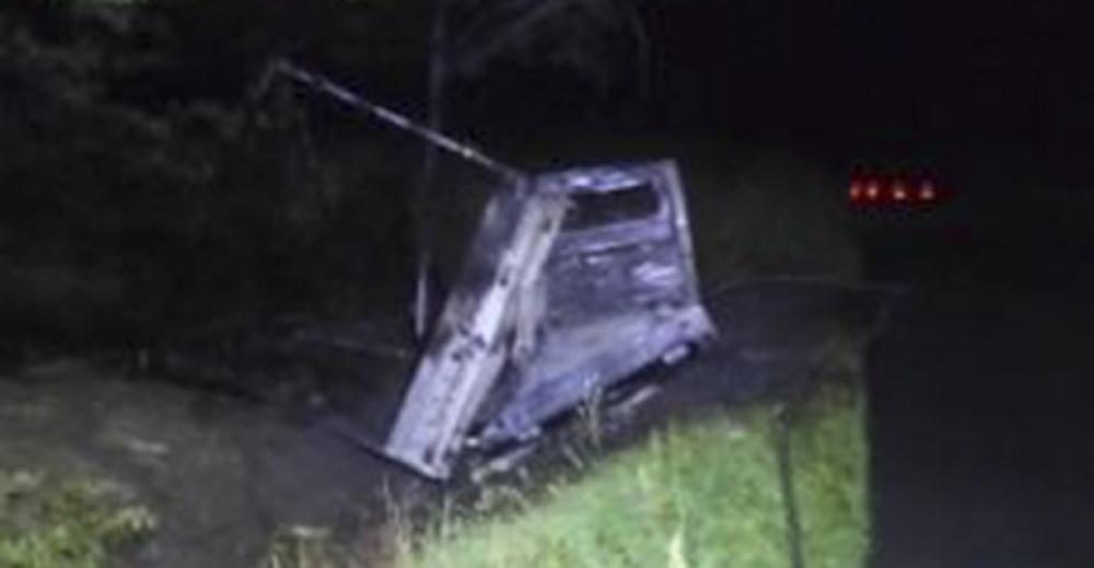 Pożar busa w Gądkowicach