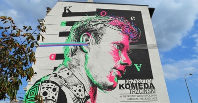 Mural wita przyjezdnych