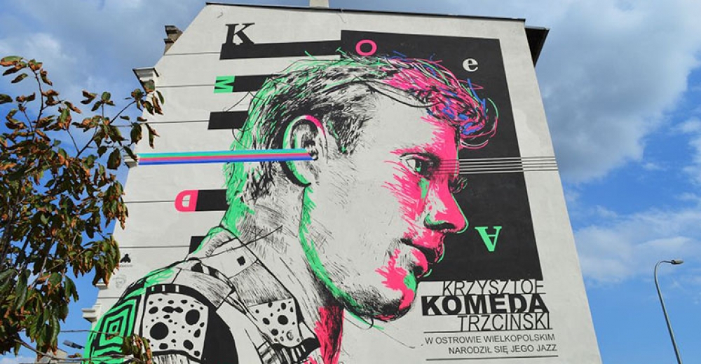 Mural wita przyjezdnych