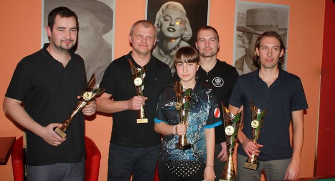 Zwycięzcy z pucharami