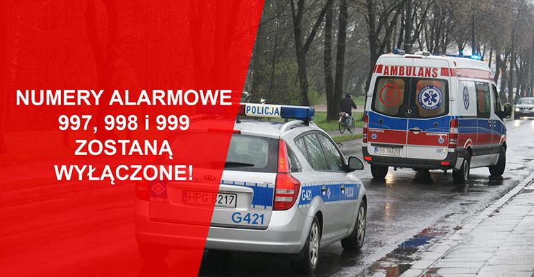 Przełączą numery alarmowe na 112