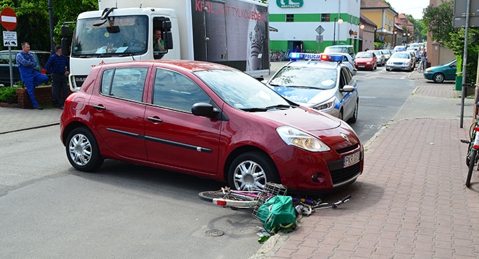 Potrąciła rowerzystkę