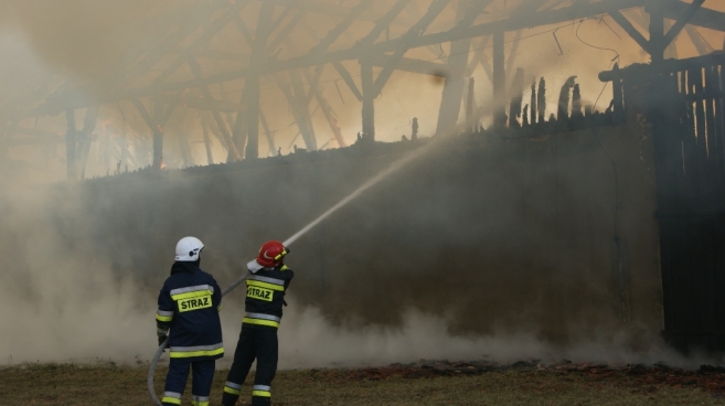 Pożar w gospodarstwie