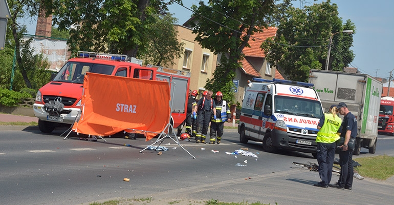 Śmiertelnie potrącił rowerzystkę