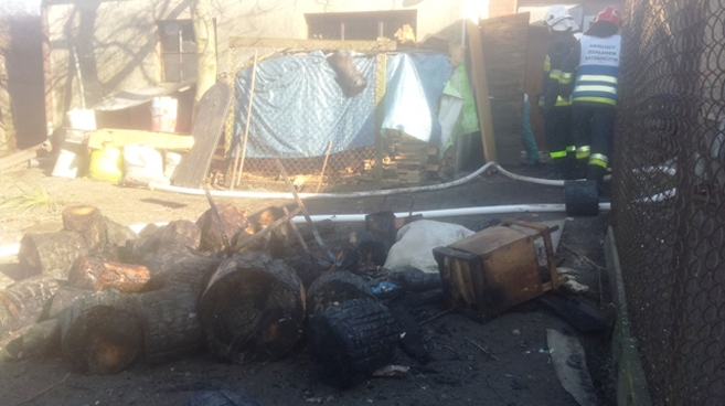 Pożar przy ul. Koźmińskiej