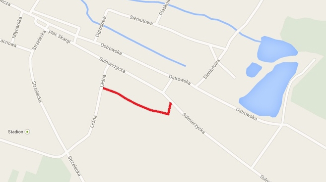 Kolejna ulica w Zdunach będzie miała swoją nazwę, tym razem jest to Zacisze (na czerwono)