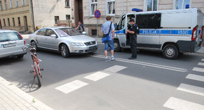 Potrącenie rowerzysty