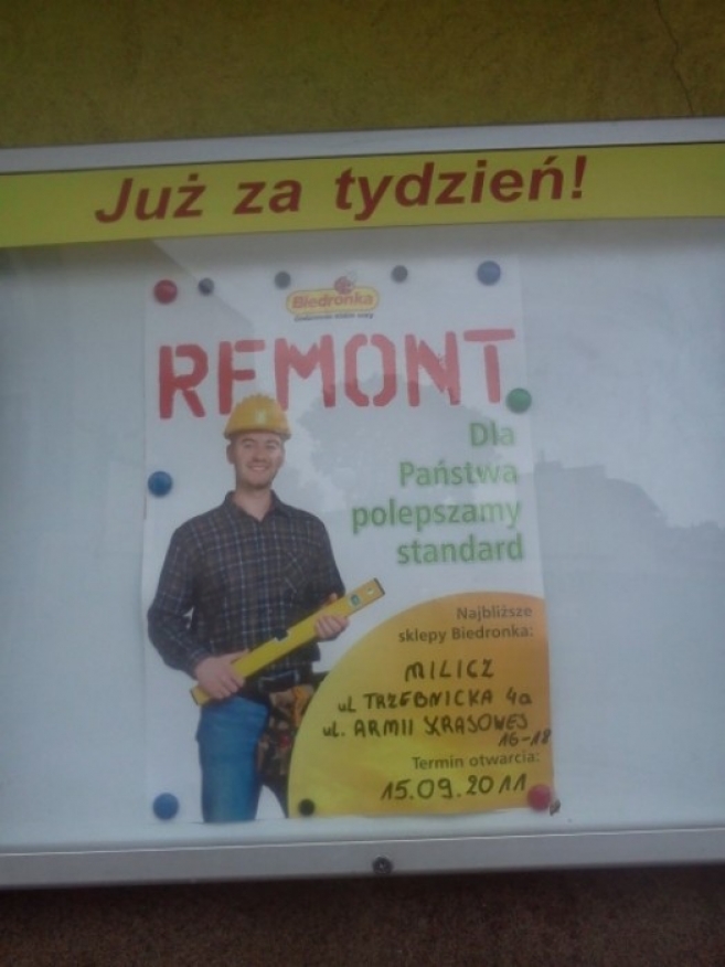 Biedronka zamknięta