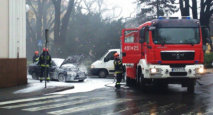 Vectra stanęła w ogniu