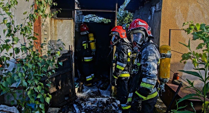 Groźny pożar altanki na krotoszyńskich działkach