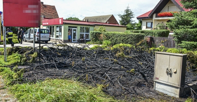 Zagrożone było pole uprawne