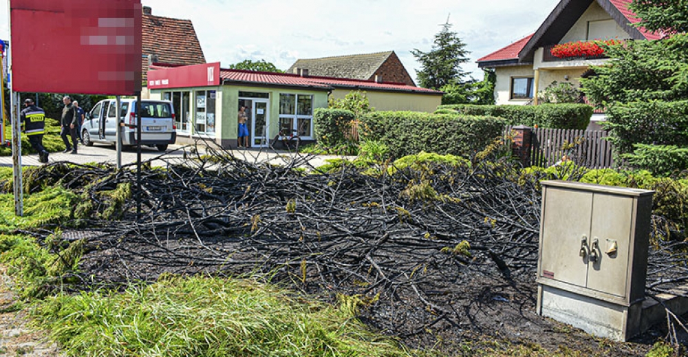 Zagrożone było pole uprawne