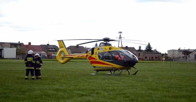 Wylądował śmigłowiec ratunkowy