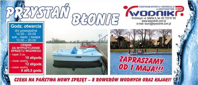 Przystań na Błoniu od 1 maja