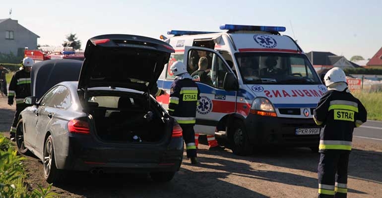 Kierowca wyszedł z kolizji bez szwanku