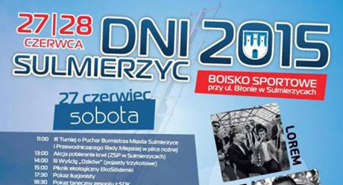 W najbliższy weekend – Dni Sulmierzyce