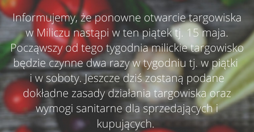 Wkrótce otwarcie targowiska