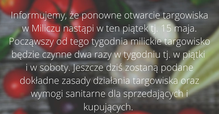 Wkrótce otwarcie targowiska