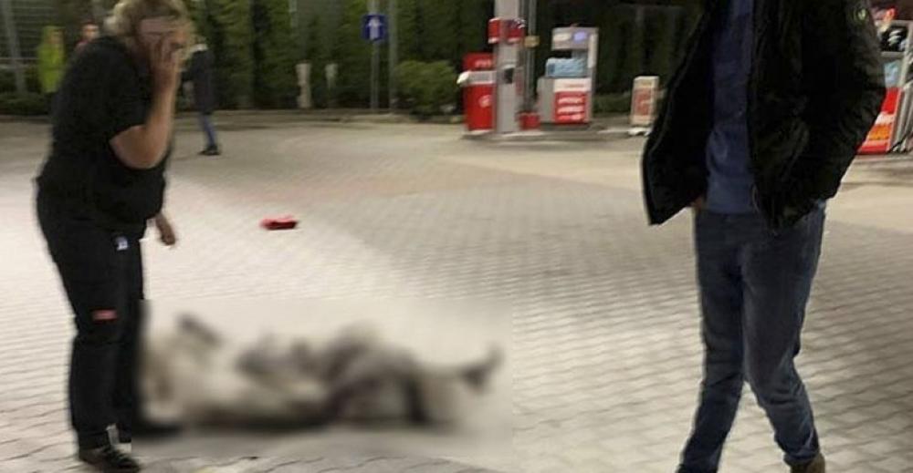 Podpalił się na stacji paliw