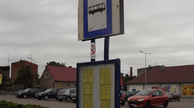 Tymczasowy przystanek znajduje się koło Lidla na ul. Sienkiewicza