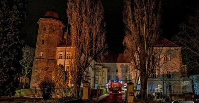 Pożar sadzy w szkole