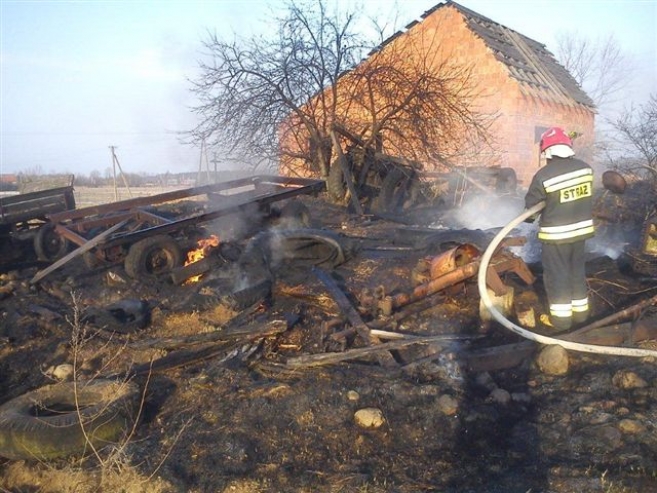 Pożar przy ul. Ceglarskiej