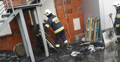 Paliły się plastikowe odpady