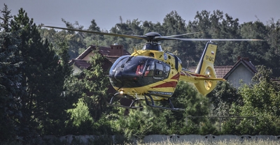 Lotnicze Pogotowie do pijanego motorowerzysty