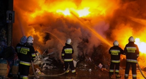 Pożar w zakładzie utylizacji odpadów
